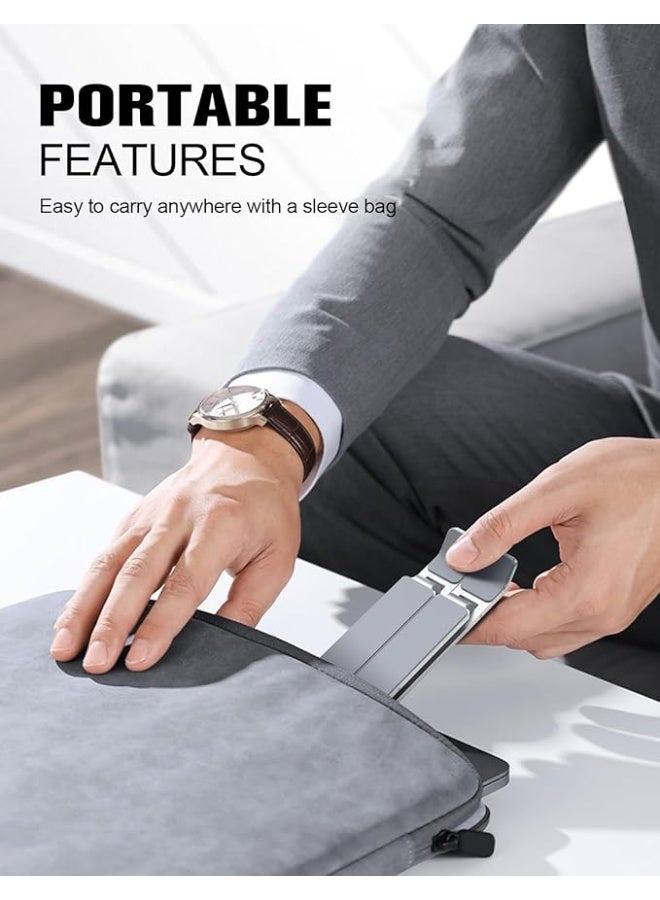 Desktop laptop stand, foldable portable laptop stand made of ABS + silicone, notebook stand with good ventilation for MacBook Pro Air, Lenovo, Dell, HP, laptops and tablets - Image 4